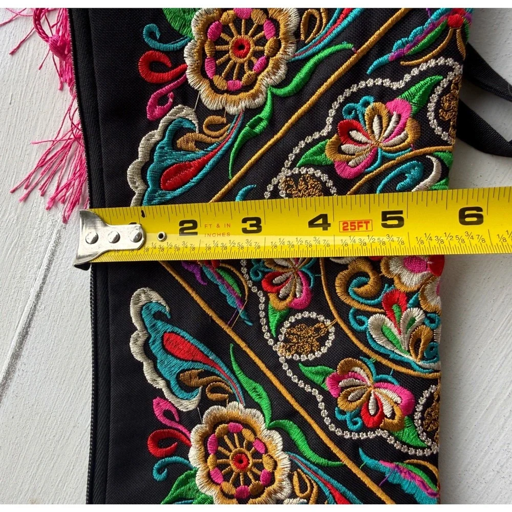 Lot of 3 Mexican Style Embroidered Bags Wristlets Crossbody Boho